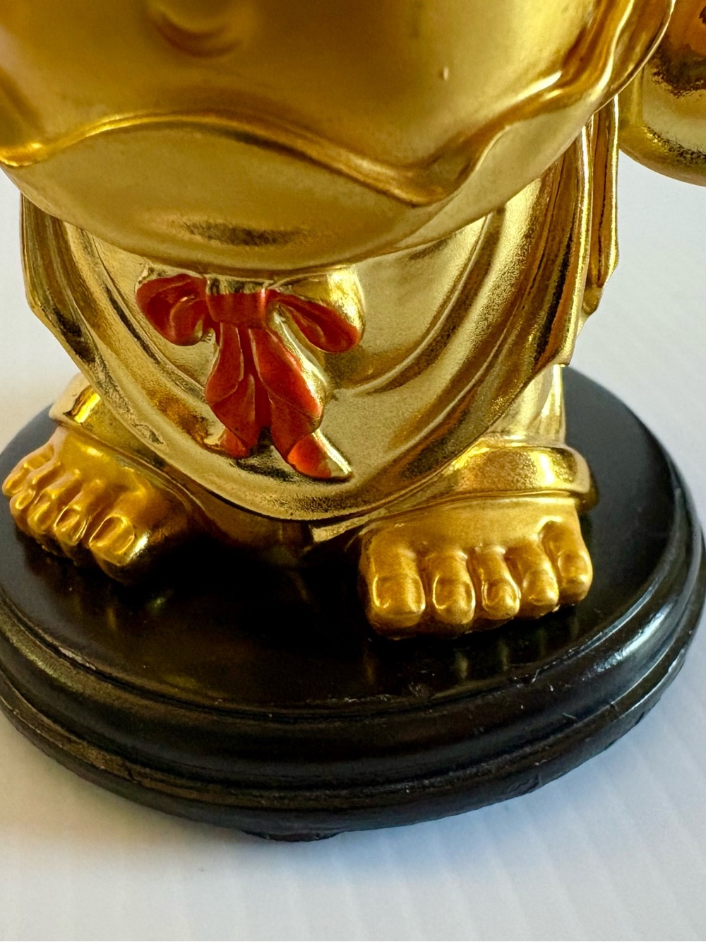 Gold Laughing Buddha 5” Figurine - Prosperity Home Art Décor - Picture 3 of 4